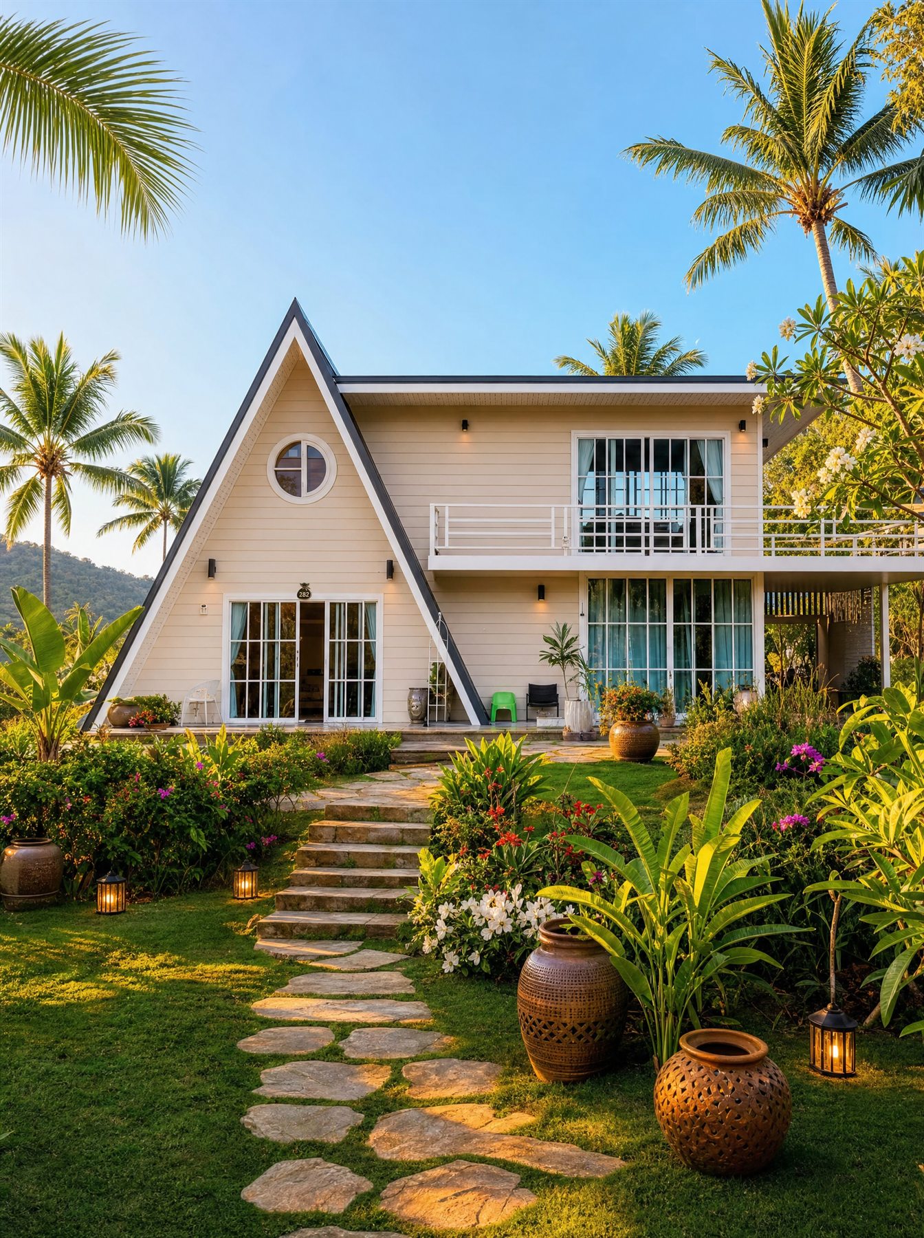 A-Frame Eco-Luxus Haus in Pranburi