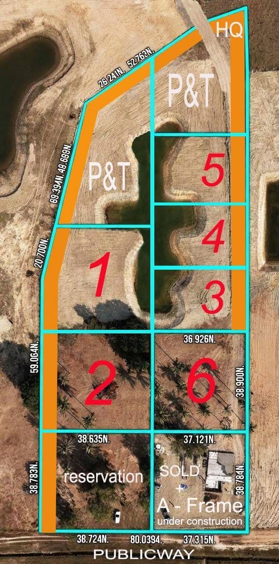 Lageplan der 6 Grundstücke AIP 2